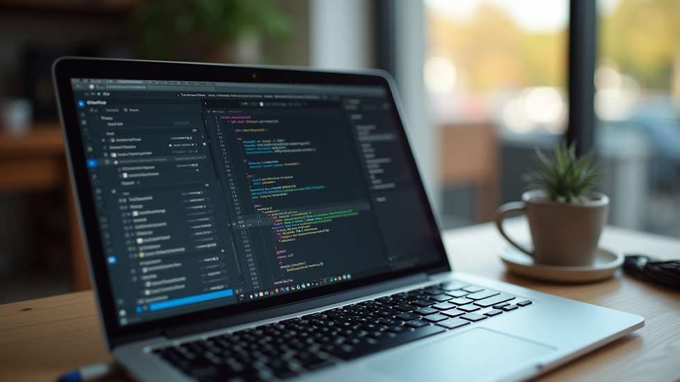 Eye-level view of a laptop screen showing a Wix website editor interface