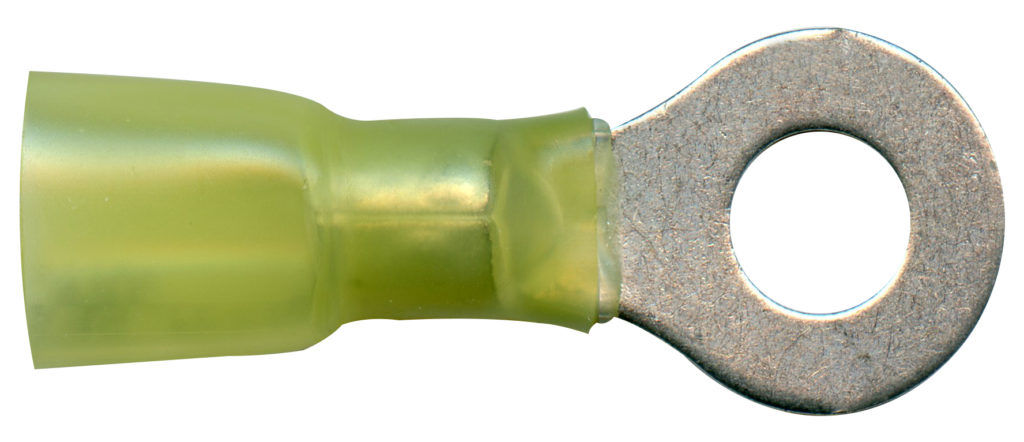 Heat Shrink & Crimp Ring 12-10 AWG Ring 1/4" Stud