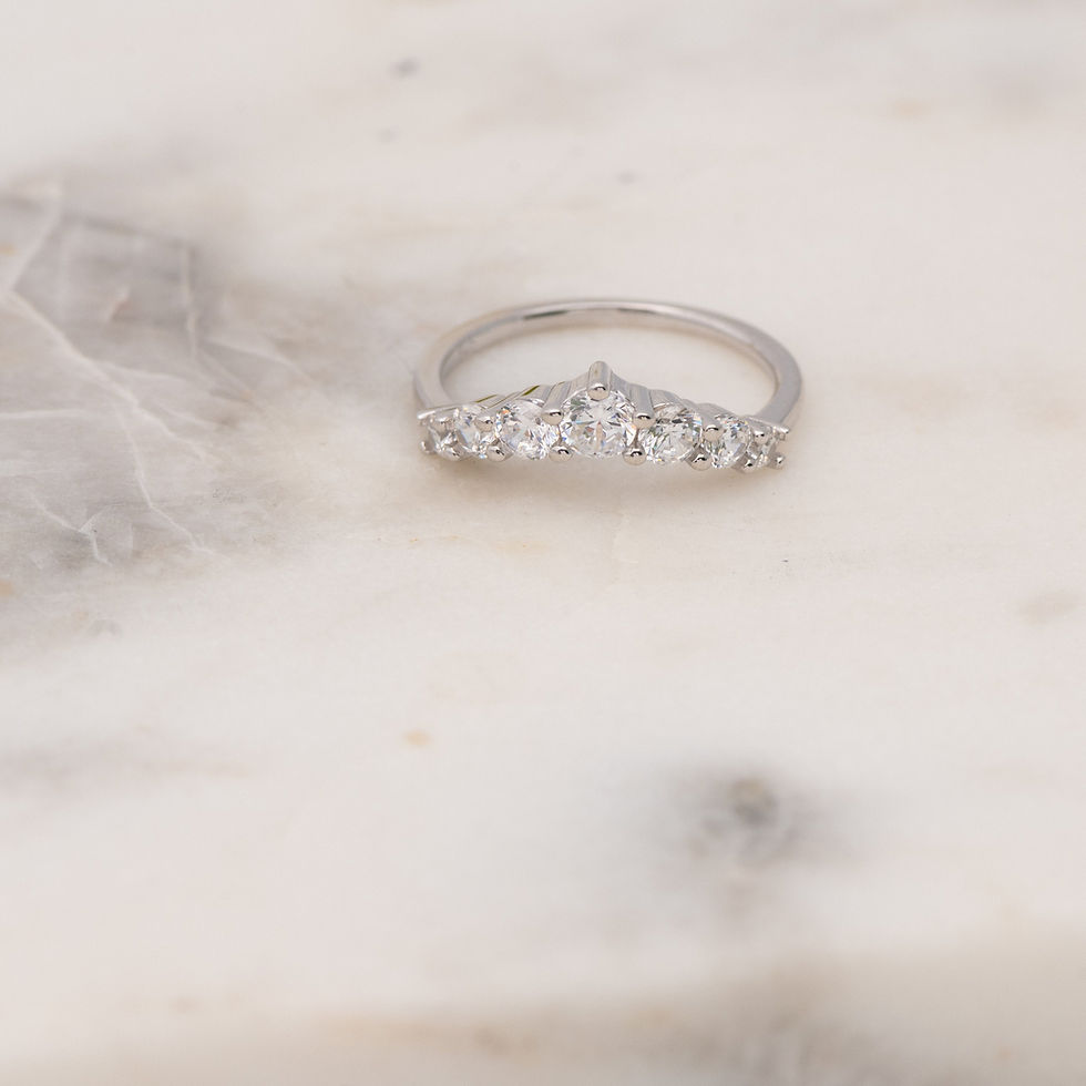Thumbnail: Studded Chevron Ring