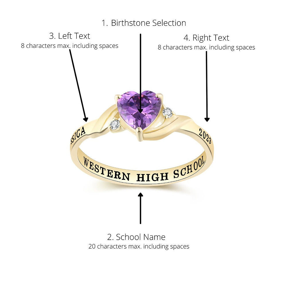 Thumbnail: Customized High School and College Graduation Class Ring