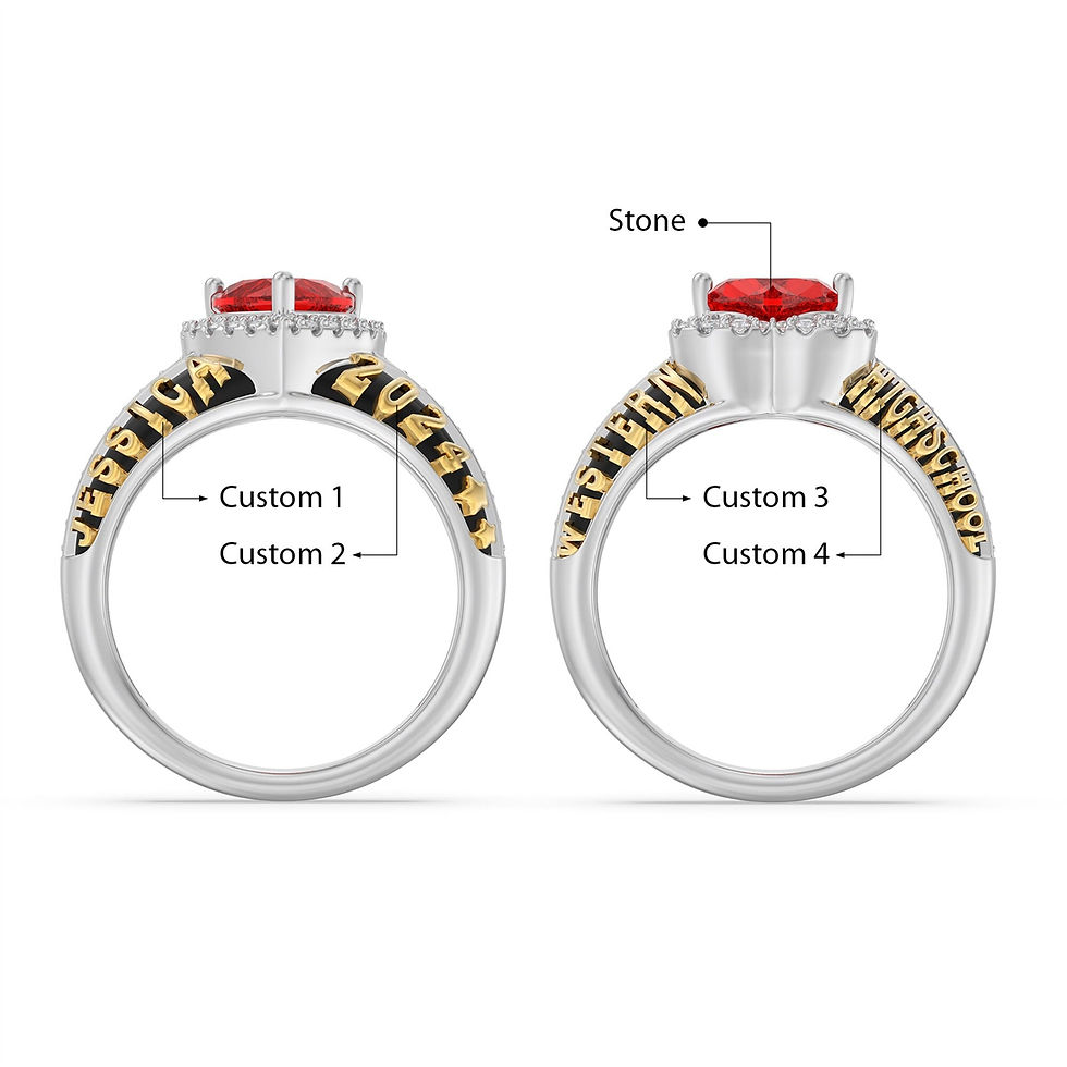 Thumbnail: Customized High School and College Graduation Class Ring