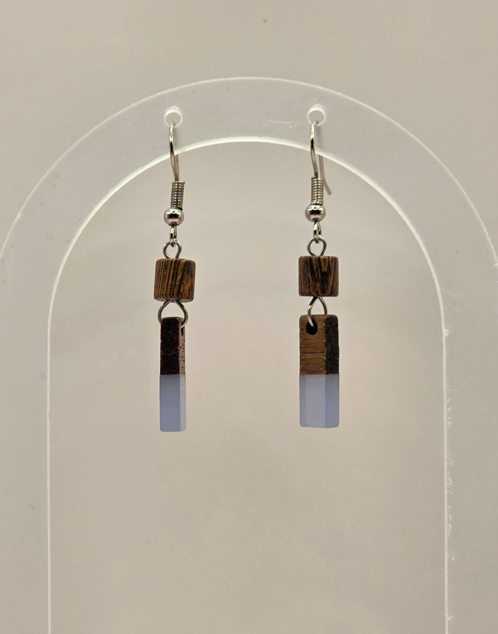 Oorbellen Wooden Grey