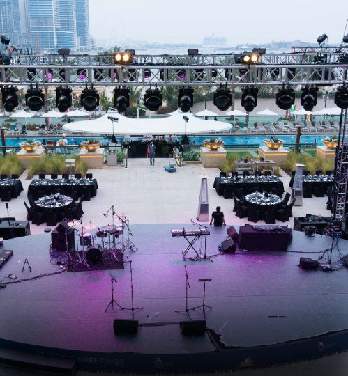 Live in five event staging services