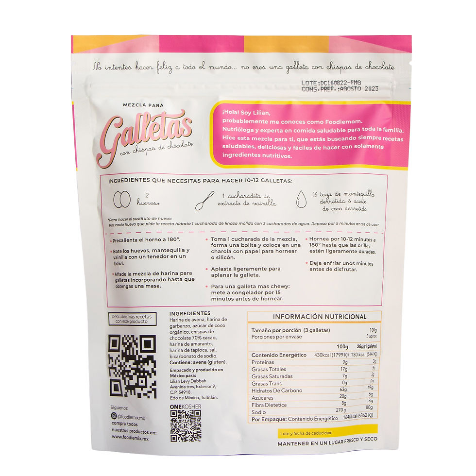 Miniatura: Mezcla para Galletas con chispas de chocolate 70% cacao