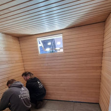 Internal sauna cladding