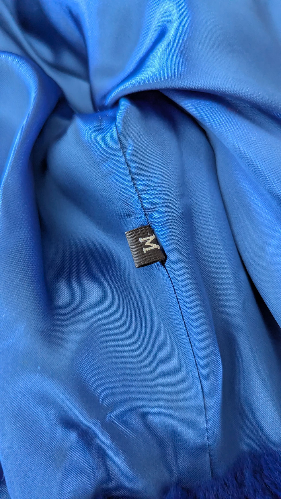 Thumbnail: Electric Blue Sheared Rabbit Fur Bolero Jacket