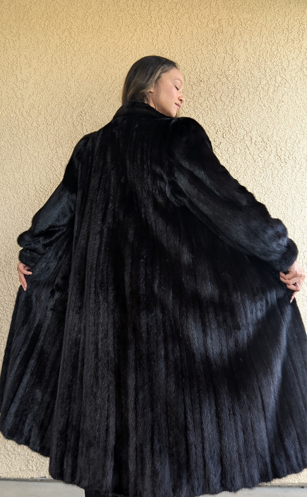 섬네일: Vintage Black Saga Mink Full Length Coat by Donald Brooks ~ Couture Luxury Fur