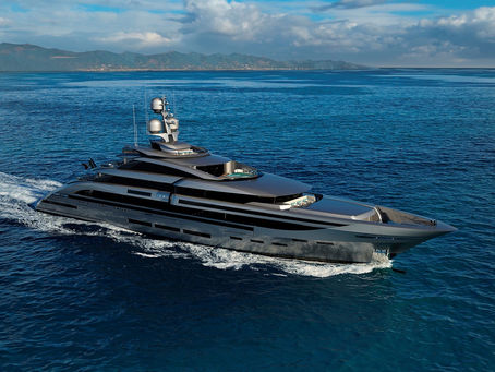 This 213-Foot Luxury Superyacht Has a Unique Sky Lounge With Jet-Inspired Wings