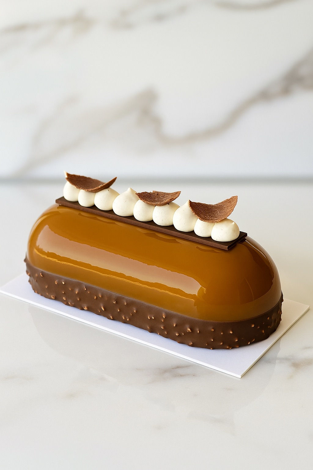 BÛCHE NOISETTE CARAMEL BEURRE SALÉ