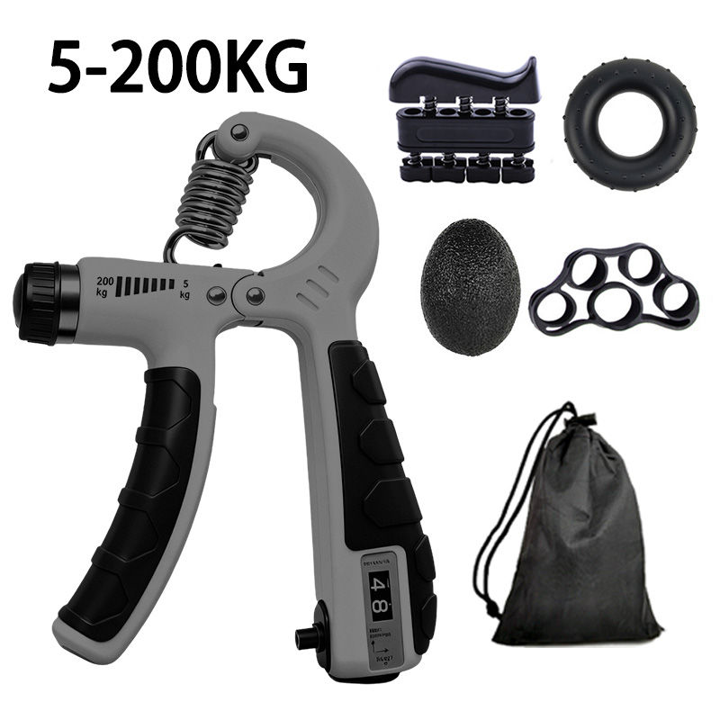 Thumbnail: 100/200Kg Adjustable Heavy Hand Gripper Fitness Hand Exerciser Grip Wrist Traini