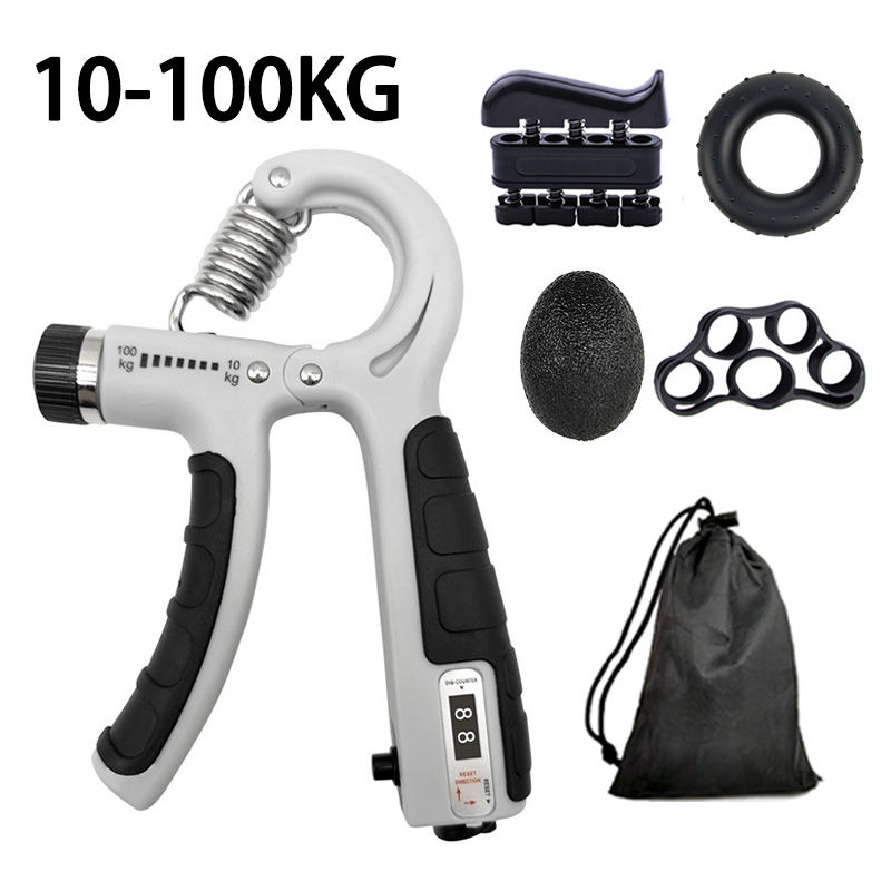 Thumbnail: 100/200Kg Adjustable Heavy Hand Gripper Fitness Hand Exerciser Grip Wrist Traini