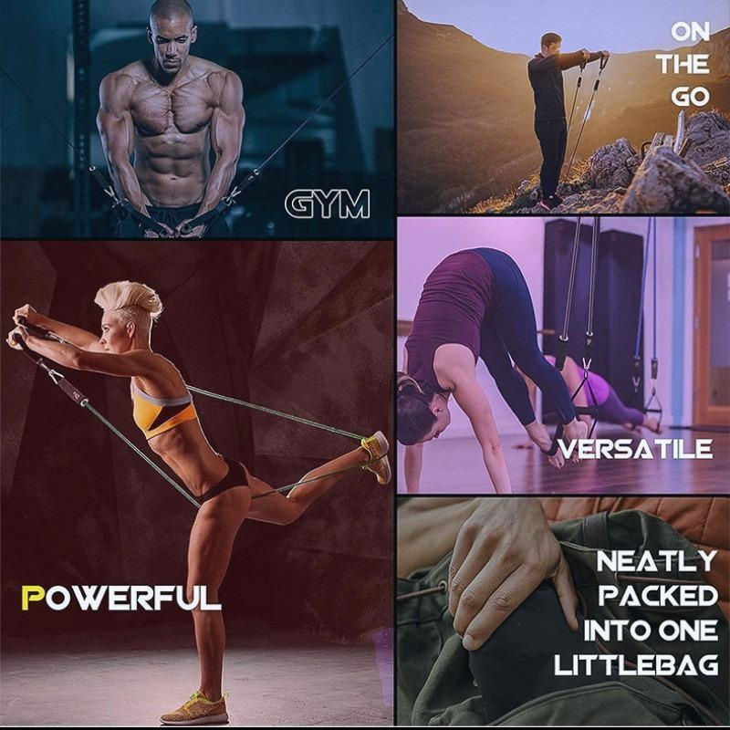 Thumbnail: 11Pcs Resistance Bands Set Bodybuilding Exercise Equipment Fitness Elastic Rope 