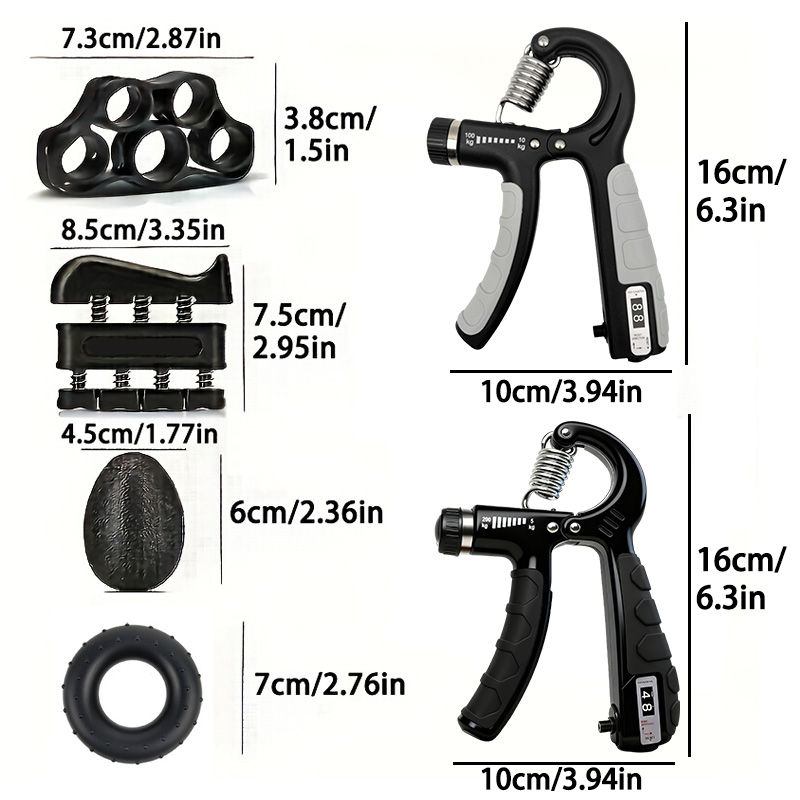 Thumbnail: 100/200Kg Adjustable Heavy Hand Gripper Fitness Hand Exerciser Grip Wrist Traini