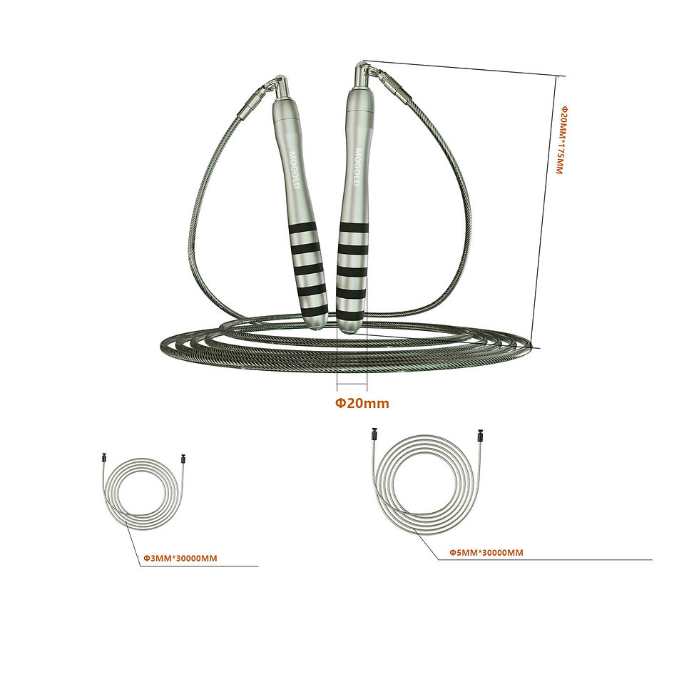 Thumbnail: Crossfit Speed Jumping Rope Home Gym Steel Wire Durable For Men Fast Jump Rope l
