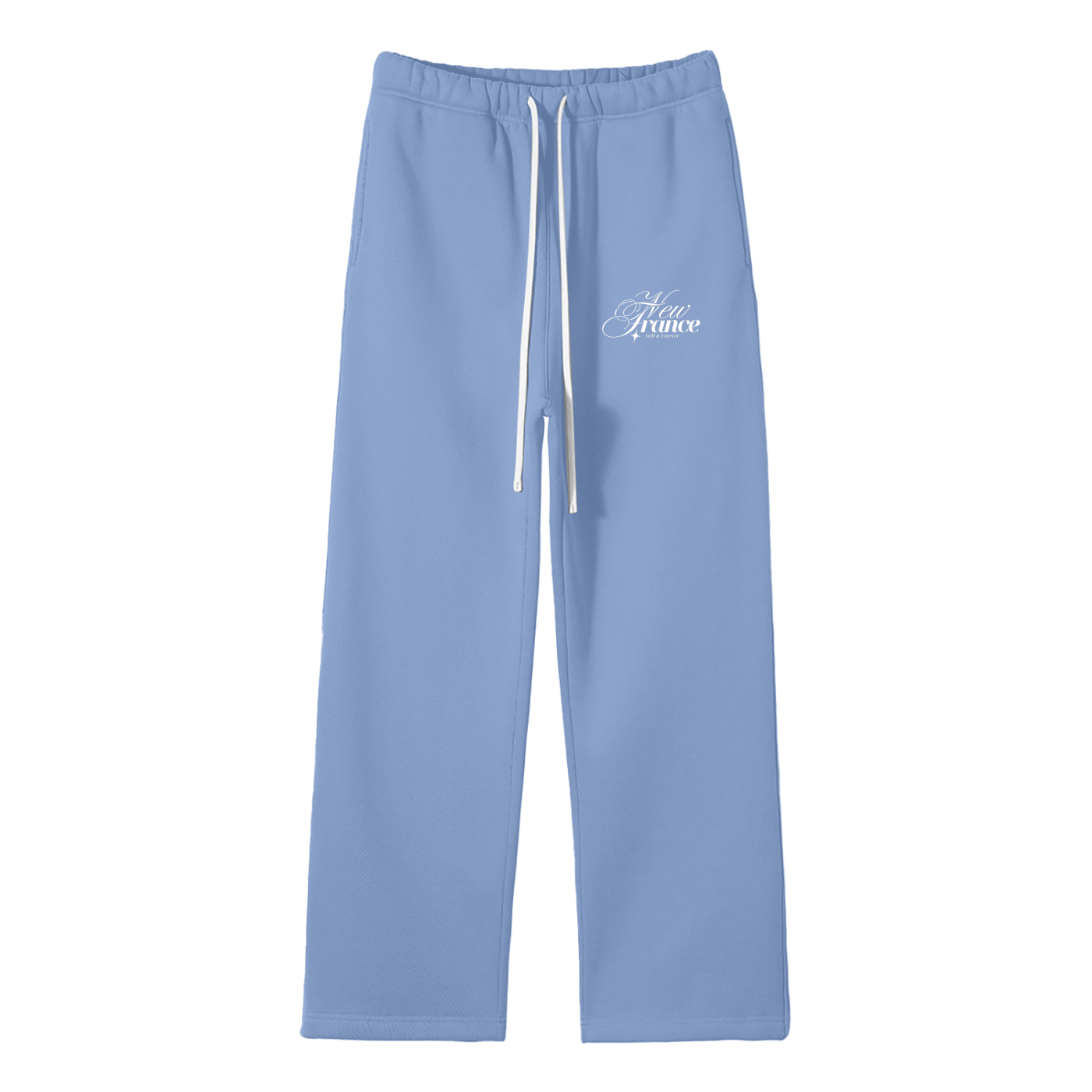 Streetwear Unisex Solid Color Fleece Straight Leg Pants
