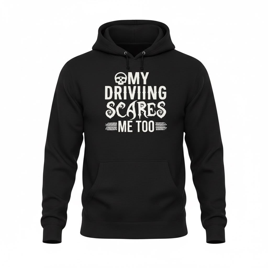 Petrol Head_Personalised_ T-SHIRT_ HOODY_ SWEATSHIRT_My driving scares me too