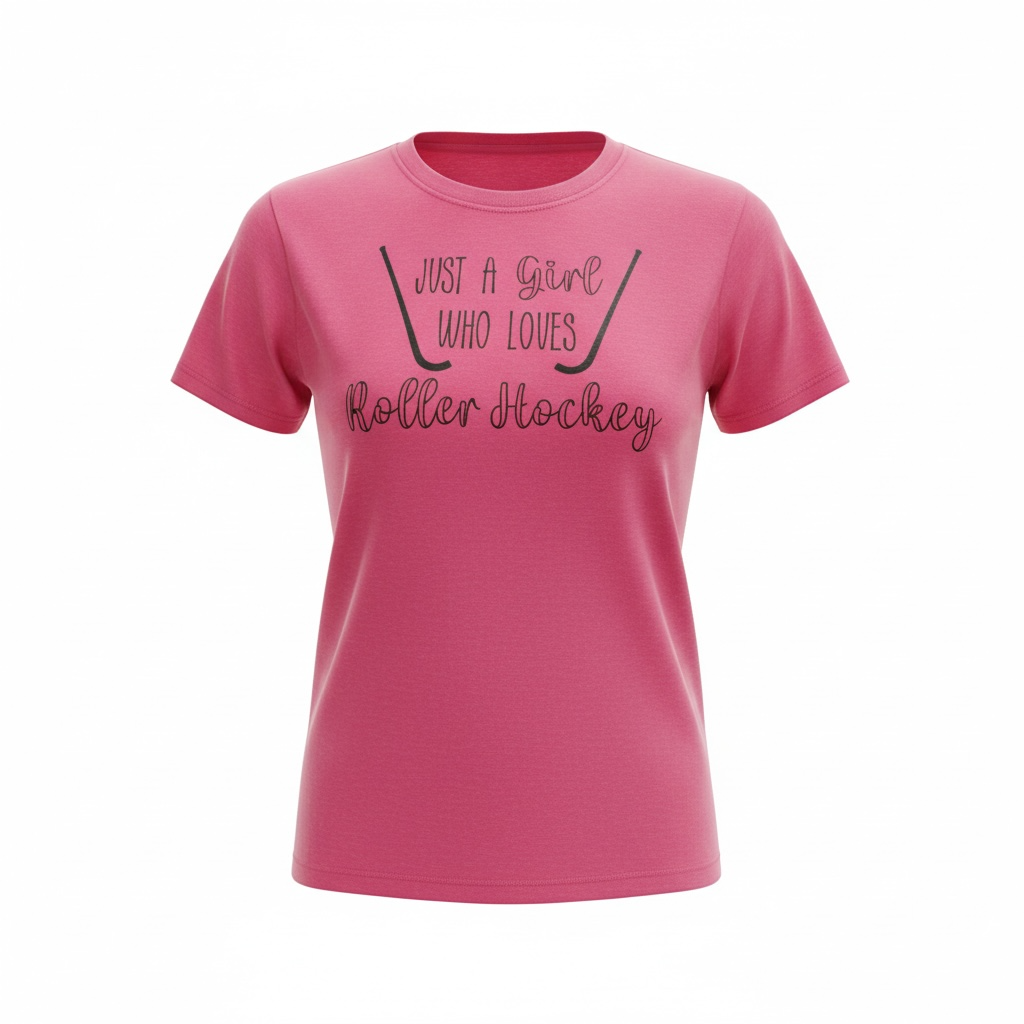 Personalised_ T-SHIRT_ HOODY_ SWEATSHIRT_Just a girl who loves roller hockey