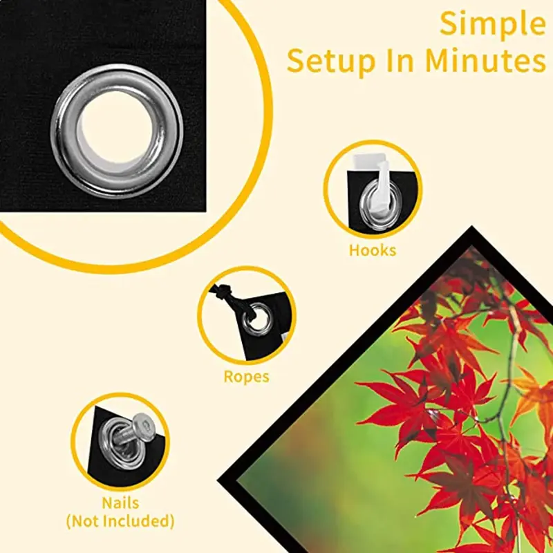 Miniatura: 60 72 84 100 120 150 Inch Simple Foldable Projection Screen 100inch Curtain 16:9