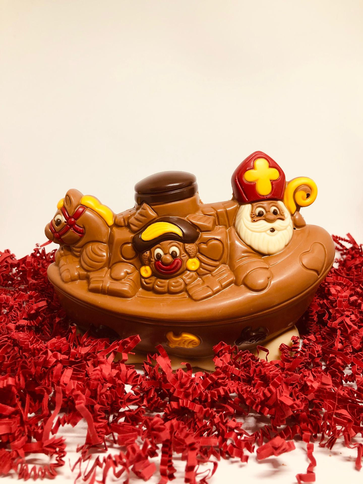 Sint & Piet in stoomboot