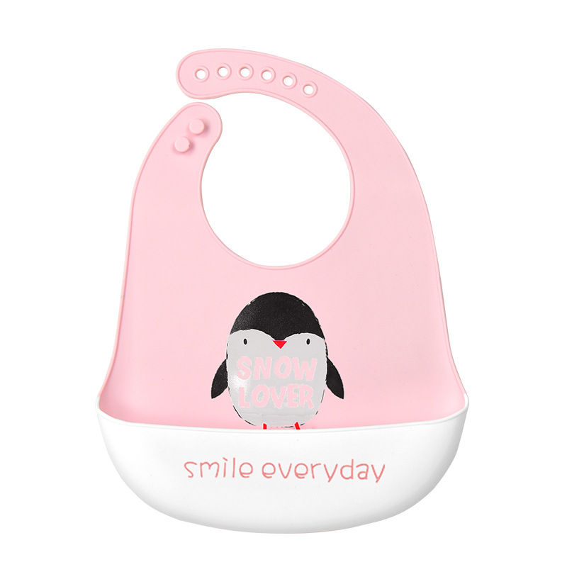 Thumbnail: 3D Baby Waterproof Silicone Bib for Feeding Kids