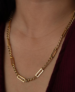 modern demi fine gold chain necklace