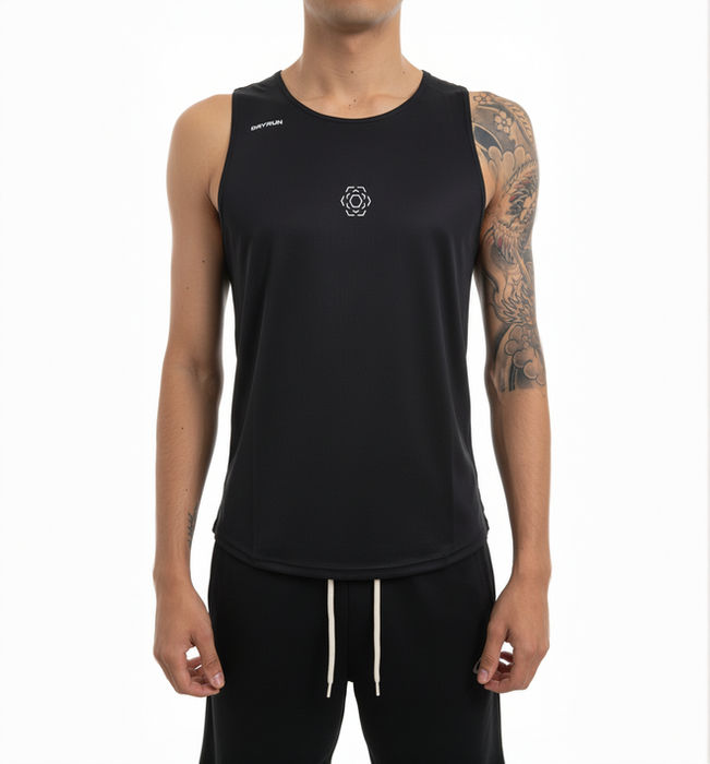 Men's running singlet black