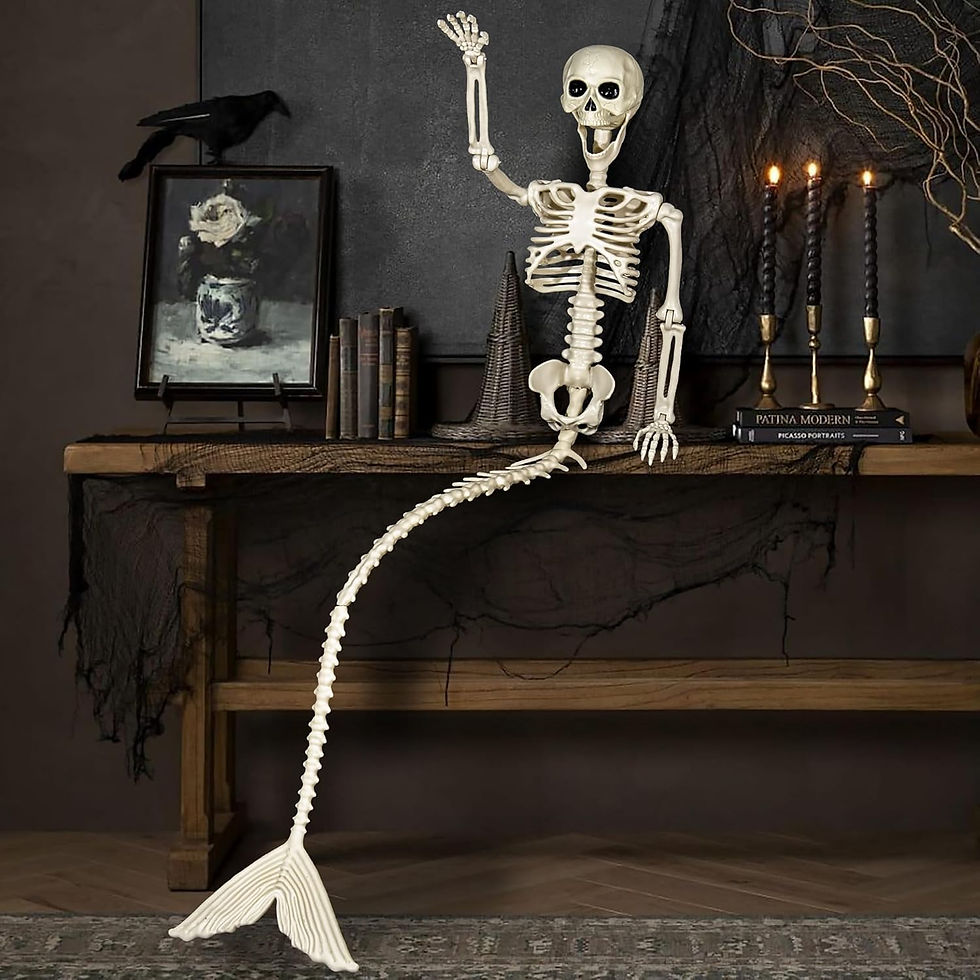 mermaid skeleton halloween decoration