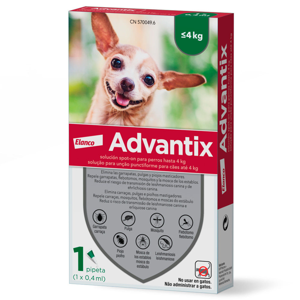 Advantix Pipetas Cão < 4kg