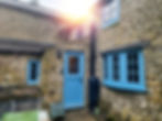 Blue cottage door