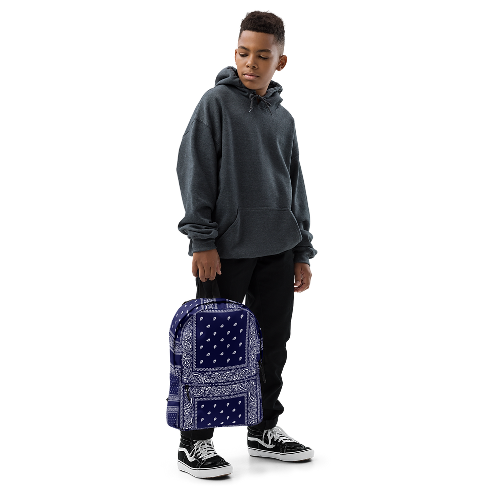 Thumbnail: Royal Blue Bandana Print Book Bag