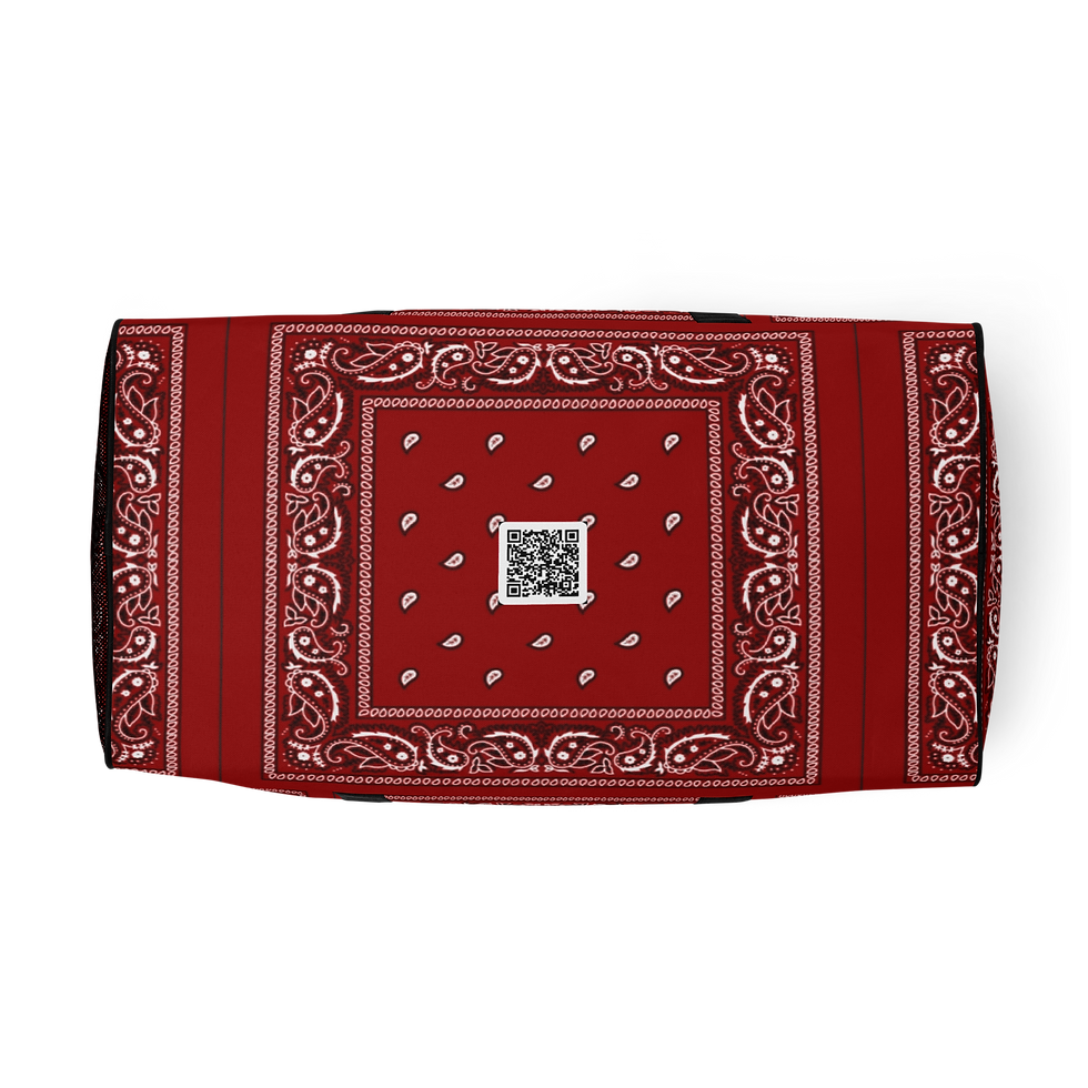 Thumbnail: S.U.P.A's RED BANDANA Print Duffle bag