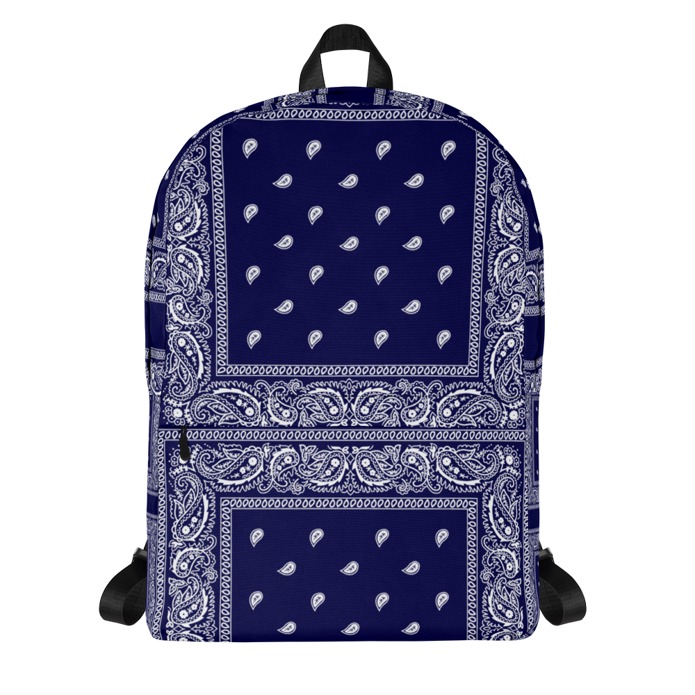 Royal Blue Bandana Print Book Bag