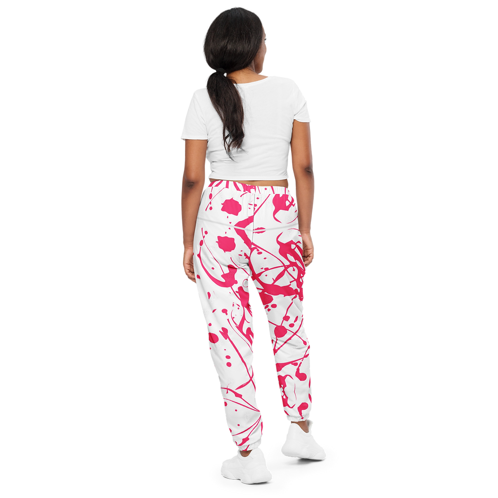 Thumbnail: Pink Splatter Print 1SxTrack Pants