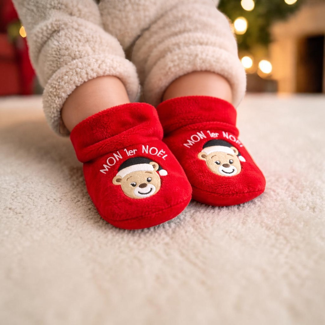 Chaussons bébé spécial Noël