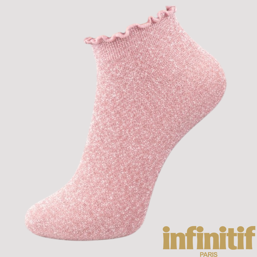 CHAUSSETTES COURTE UNIS pailleté