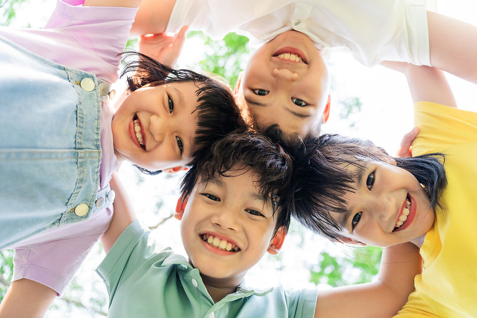Group of Filipino Kids Looking at the Camera
