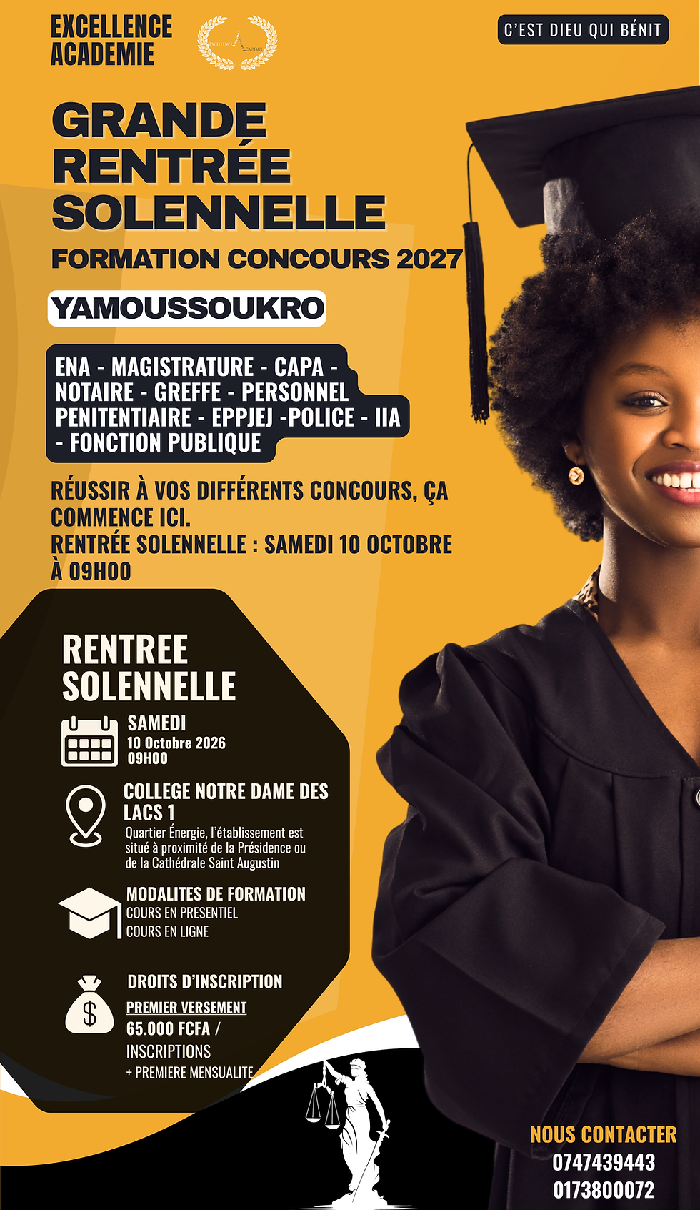 LA GRANDE RENTRÉE SOLENNELLE DE PRÉPARATION AUX CONCOURS 2027 À YAKRO