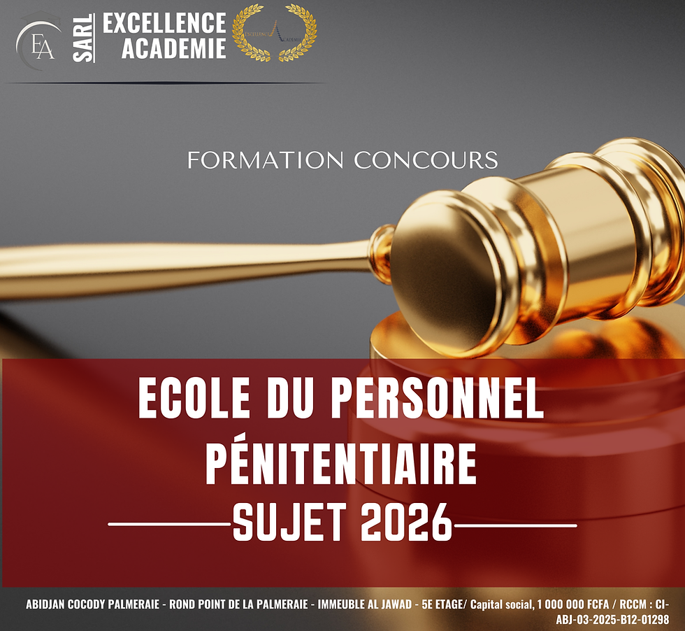 ÉPREUVE DE L’ÉDUCATION CIVIQUE ET MORALE CYCLE DE FORMATION DES AGENTS D'ENCADREMENT DES ÉTABLISSEMENTS PÉNITENTIAIRES