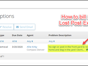 How Do I Use Exceptions to Bill for Lost Post Fees?