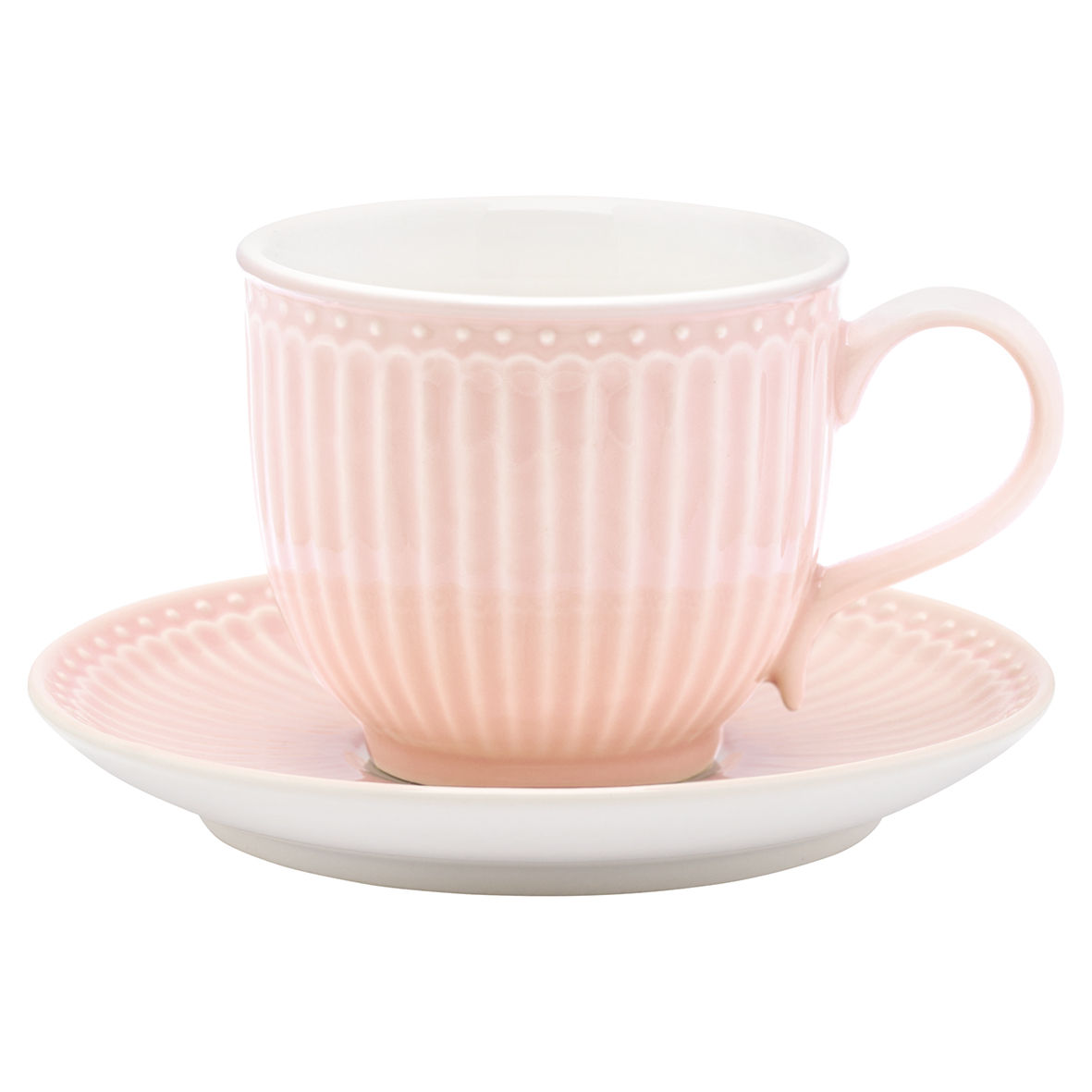 GreenGate Tasse mit Untertasse | Alice Pale Pink