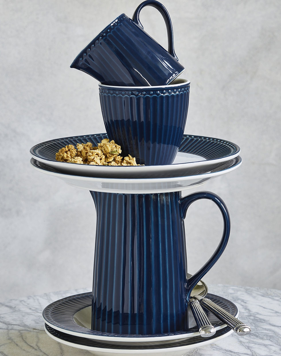 Miniaturbild: Greengate Speiseteller 26,5 cm | Alice Dark Blue