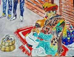 Iconic Indian snake charmer in modern avatar