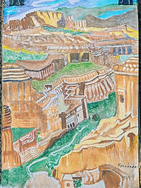 Labarynth of streets in a castle town