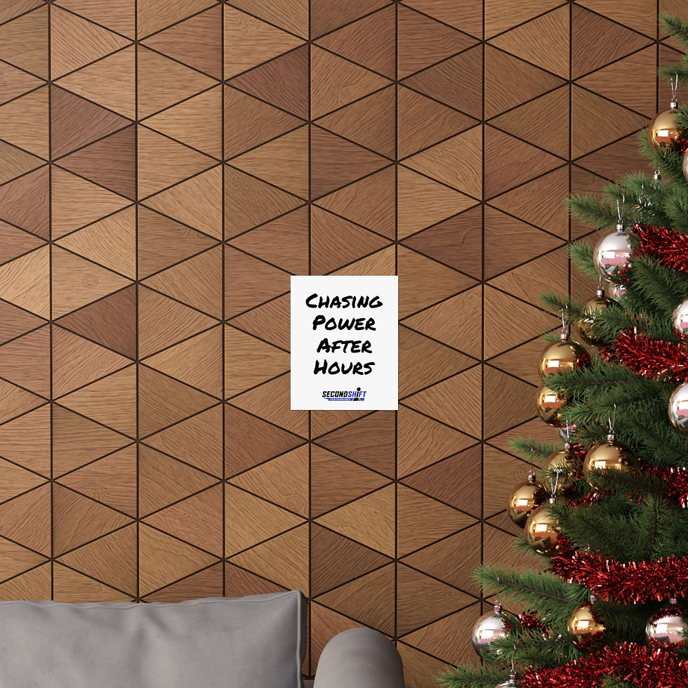 Thumbnail: Matte Vertical Poster — “Chasing Power After Hours” Motivational Wall Art