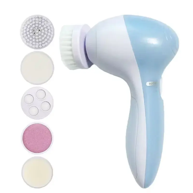 Thumbnail: Electric 5-in-1 Facial Cleaning Brush with Vibration Massage