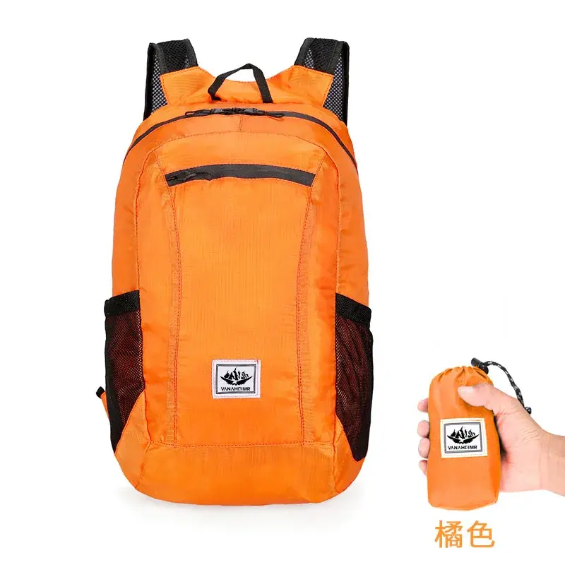 Thumbnail: Orange 18L ultralight foldable mountaineering backpack