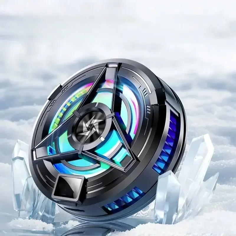 Magnetic game cooler with RGB lighting on ice background