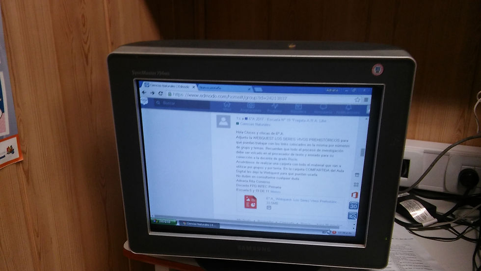 Subida a Edmodo de la Webquest