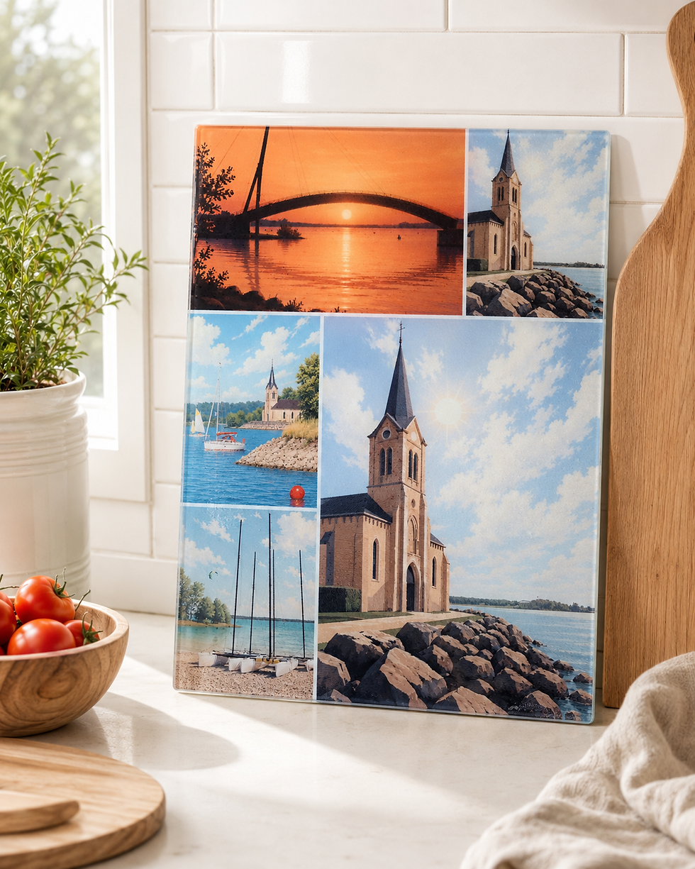 Miniature : Planche à découper en verre personnalisée