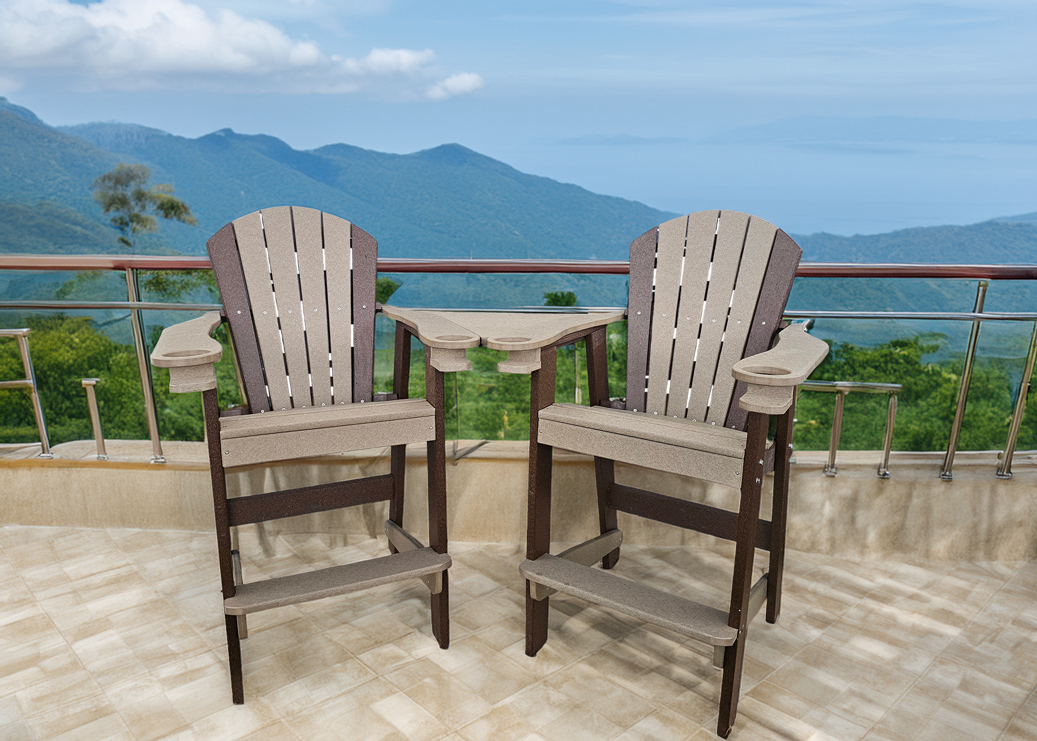 Balcony Set (Removable Center Table)